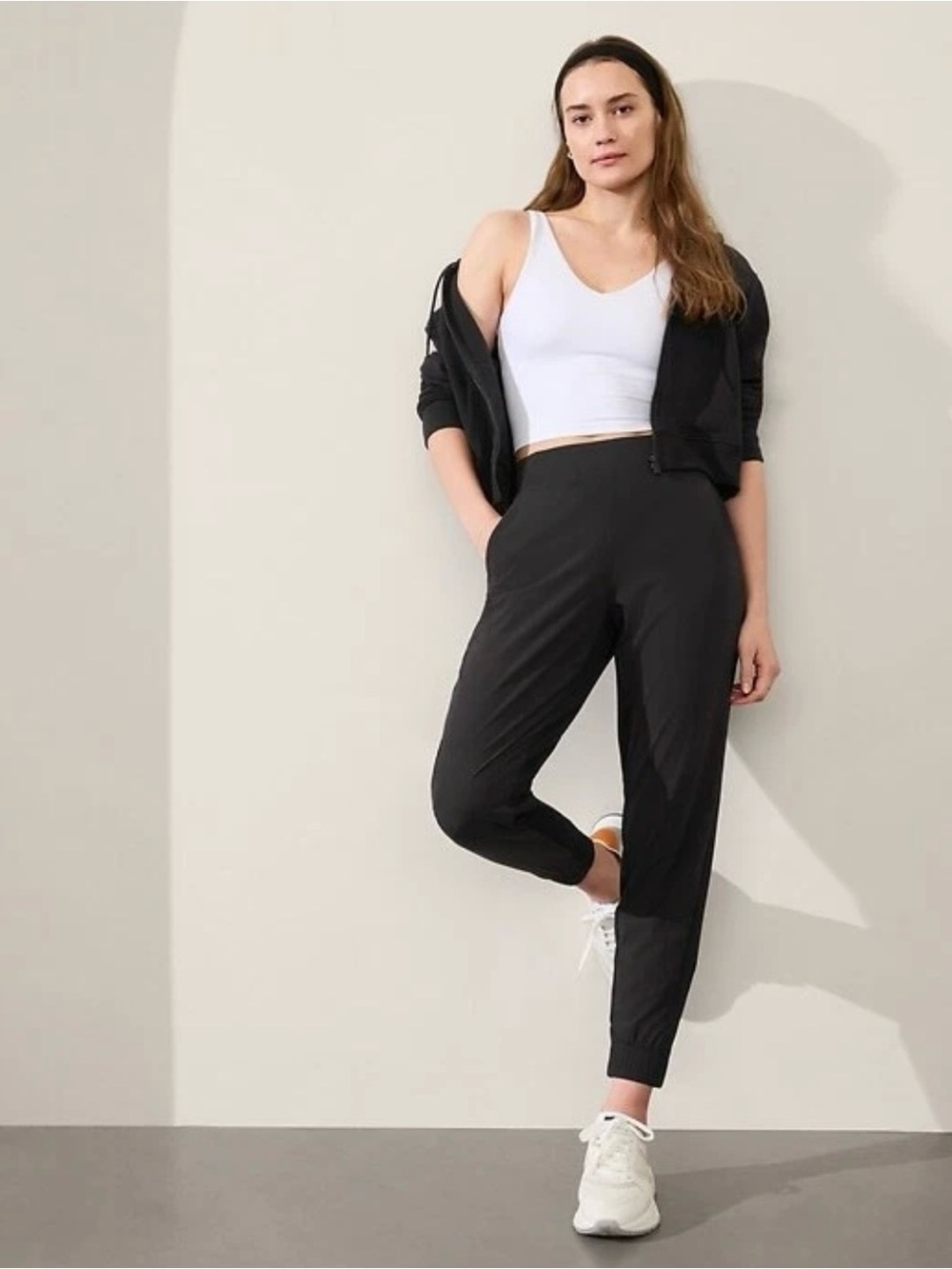 Athleta Women Brooklyn Jogger Black Womens Size 12T Tall 530631 Athletic